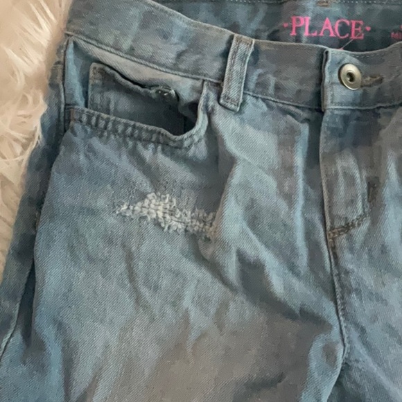 Place Blue Jean Shorts Distressed Casual - Picture 3 of 5